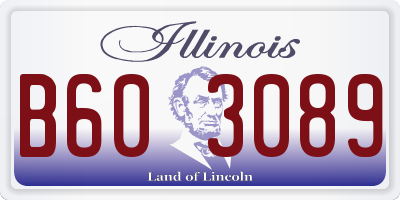 IL license plate B603089