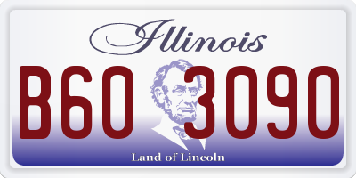 IL license plate B603090