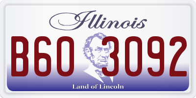 IL license plate B603092