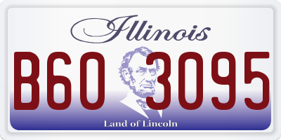 IL license plate B603095