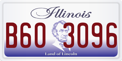 IL license plate B603096