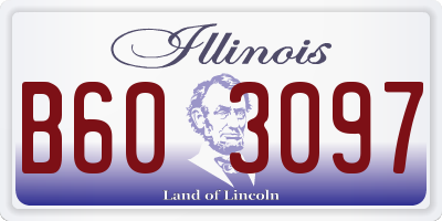 IL license plate B603097