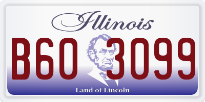 IL license plate B603099