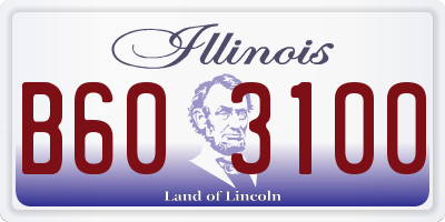 IL license plate B603100