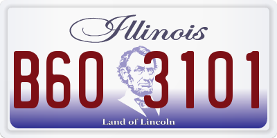 IL license plate B603101