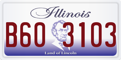 IL license plate B603103