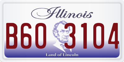 IL license plate B603104