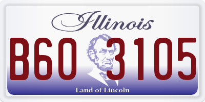 IL license plate B603105