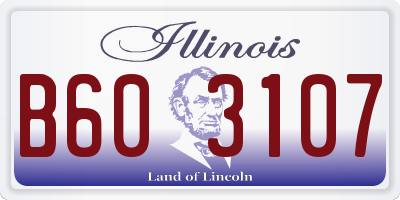 IL license plate B603107