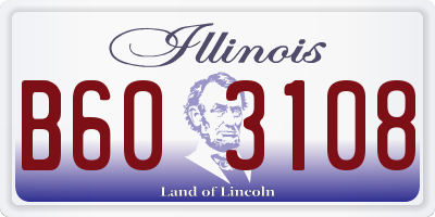 IL license plate B603108