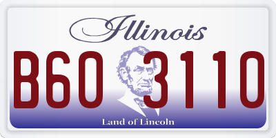 IL license plate B603110