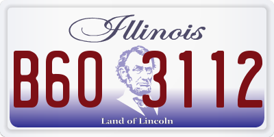 IL license plate B603112