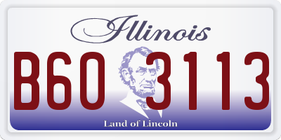IL license plate B603113