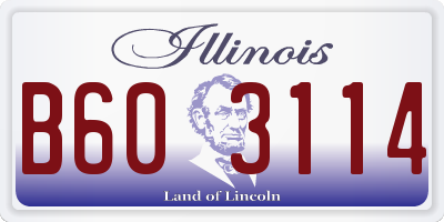 IL license plate B603114