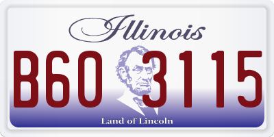 IL license plate B603115