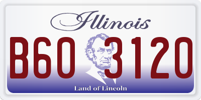 IL license plate B603120