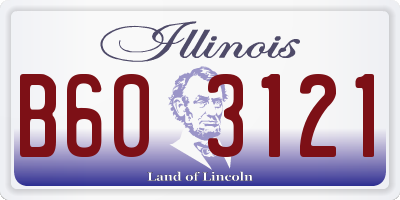 IL license plate B603121