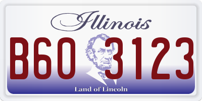 IL license plate B603123