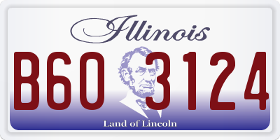 IL license plate B603124