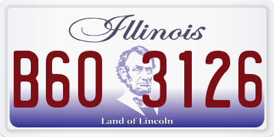 IL license plate B603126
