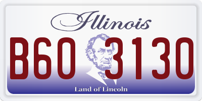 IL license plate B603130
