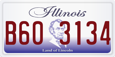 IL license plate B603134