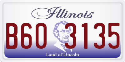 IL license plate B603135