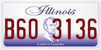 IL license plate B603136