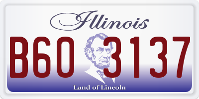 IL license plate B603137