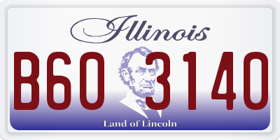 IL license plate B603140