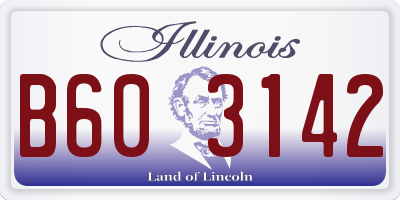 IL license plate B603142