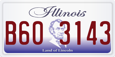 IL license plate B603143