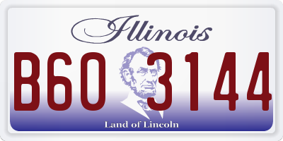 IL license plate B603144