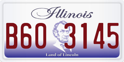 IL license plate B603145