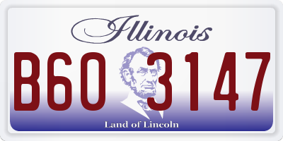 IL license plate B603147