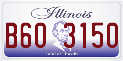 IL license plate B603150