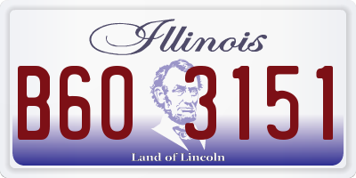 IL license plate B603151