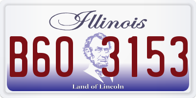 IL license plate B603153
