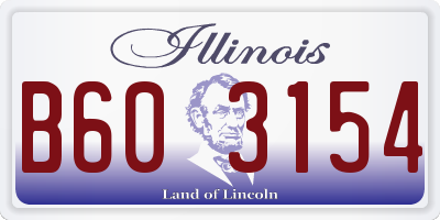 IL license plate B603154