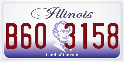 IL license plate B603158