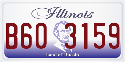 IL license plate B603159
