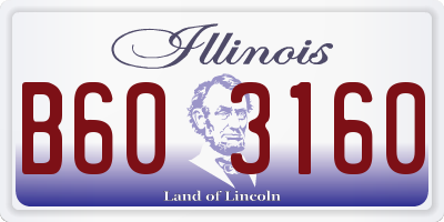 IL license plate B603160