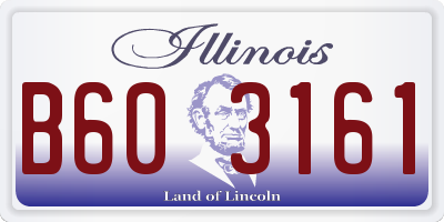 IL license plate B603161