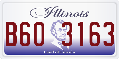 IL license plate B603163
