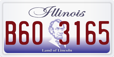 IL license plate B603165
