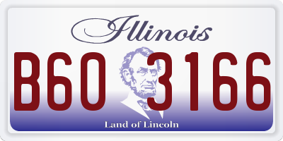 IL license plate B603166