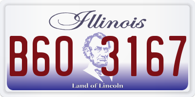 IL license plate B603167
