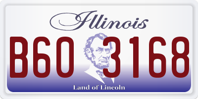 IL license plate B603168