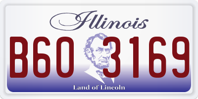IL license plate B603169