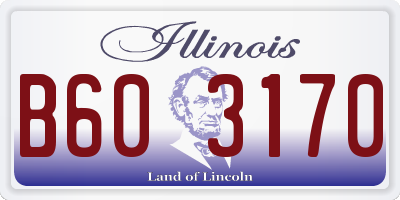 IL license plate B603170